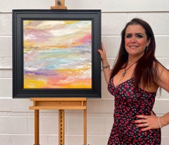Serene Abstract Impressionist Seascape Landscape by Contemporary British Artist