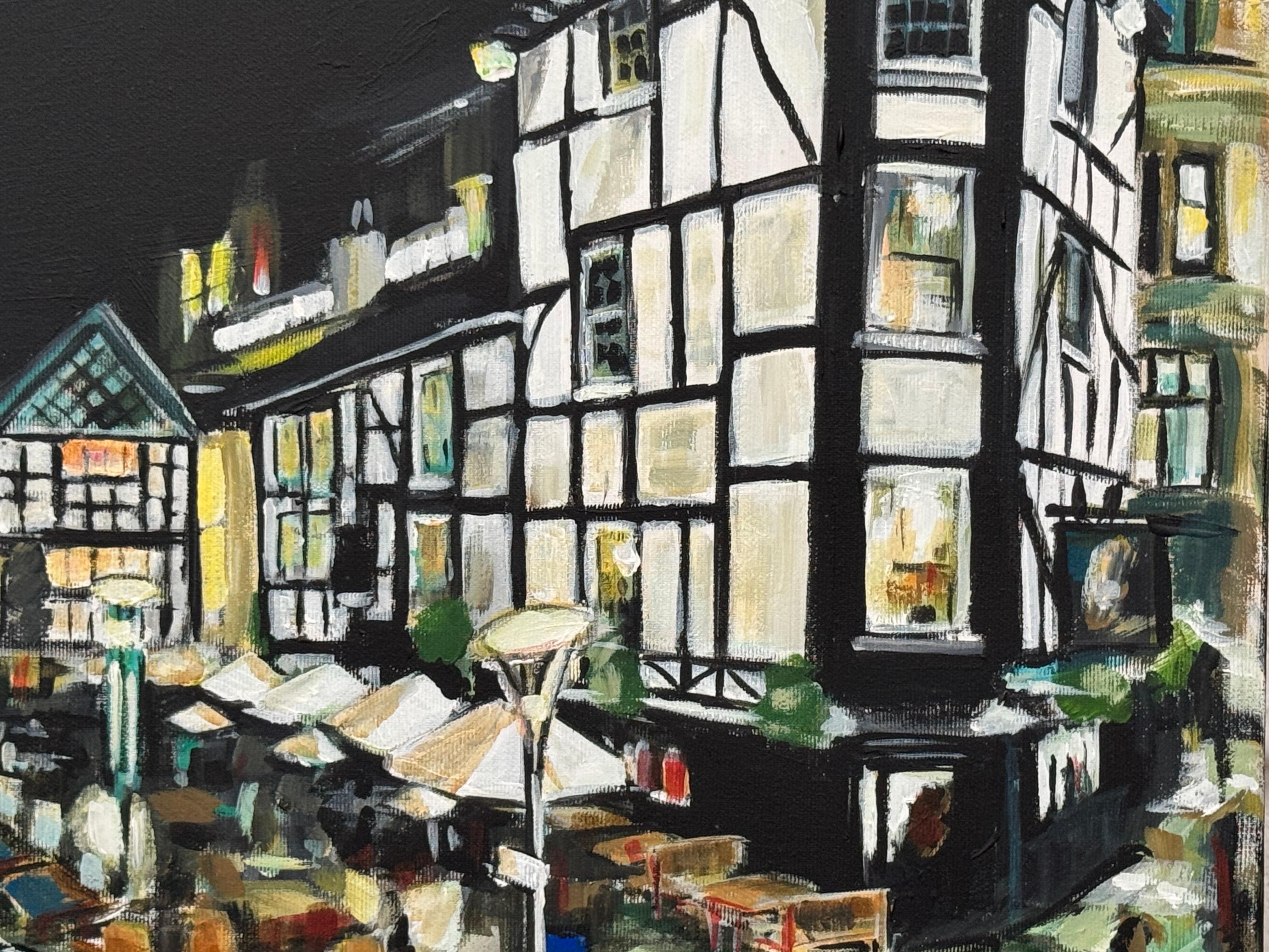 Shambles Square im Stadtzentrum von Manchester bei Nacht von Urban Landscape Artist im Angebot 6
