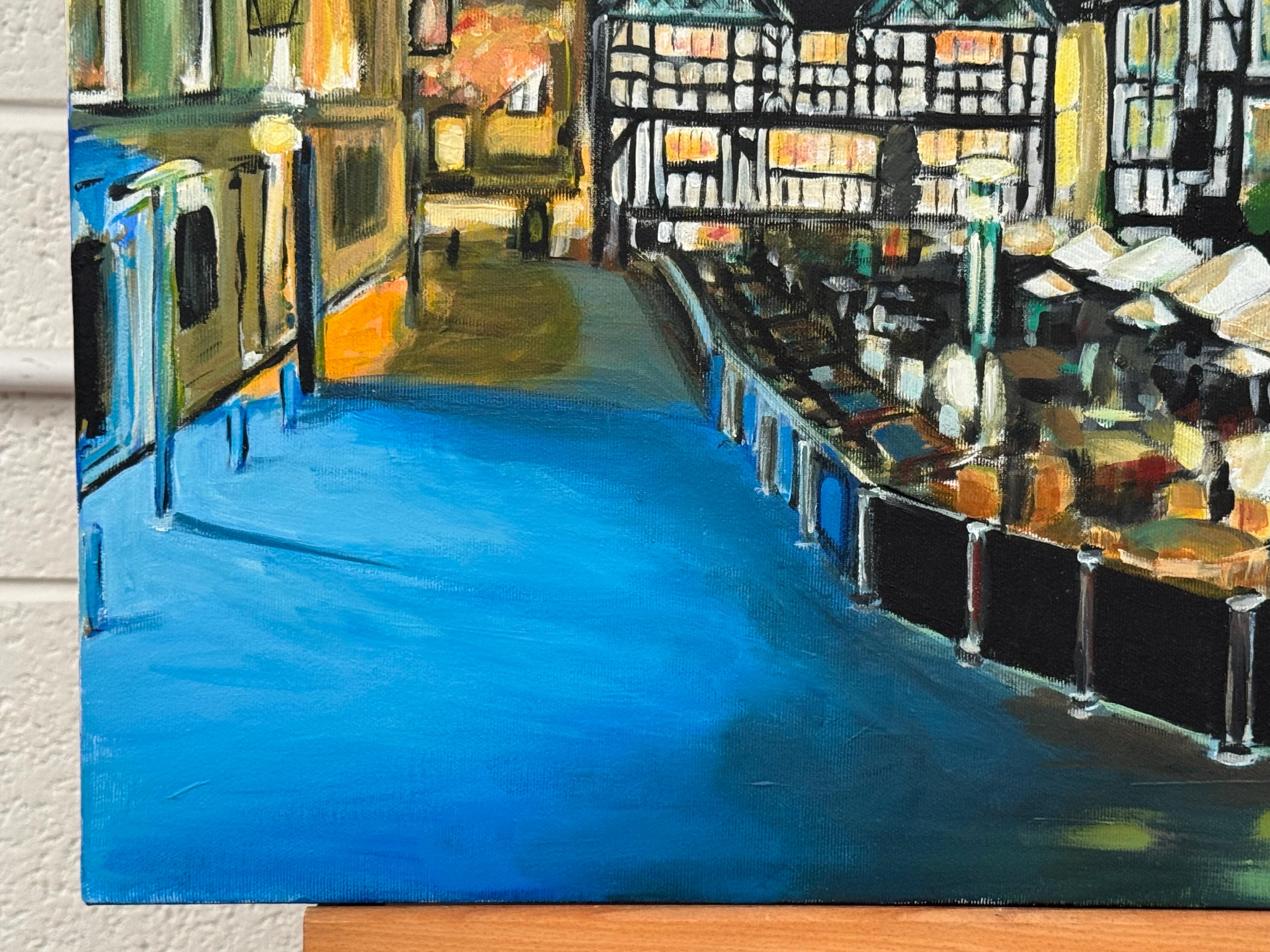 Shambles Square im Stadtzentrum von Manchester bei Nacht von Urban Landscape Artist im Angebot 1