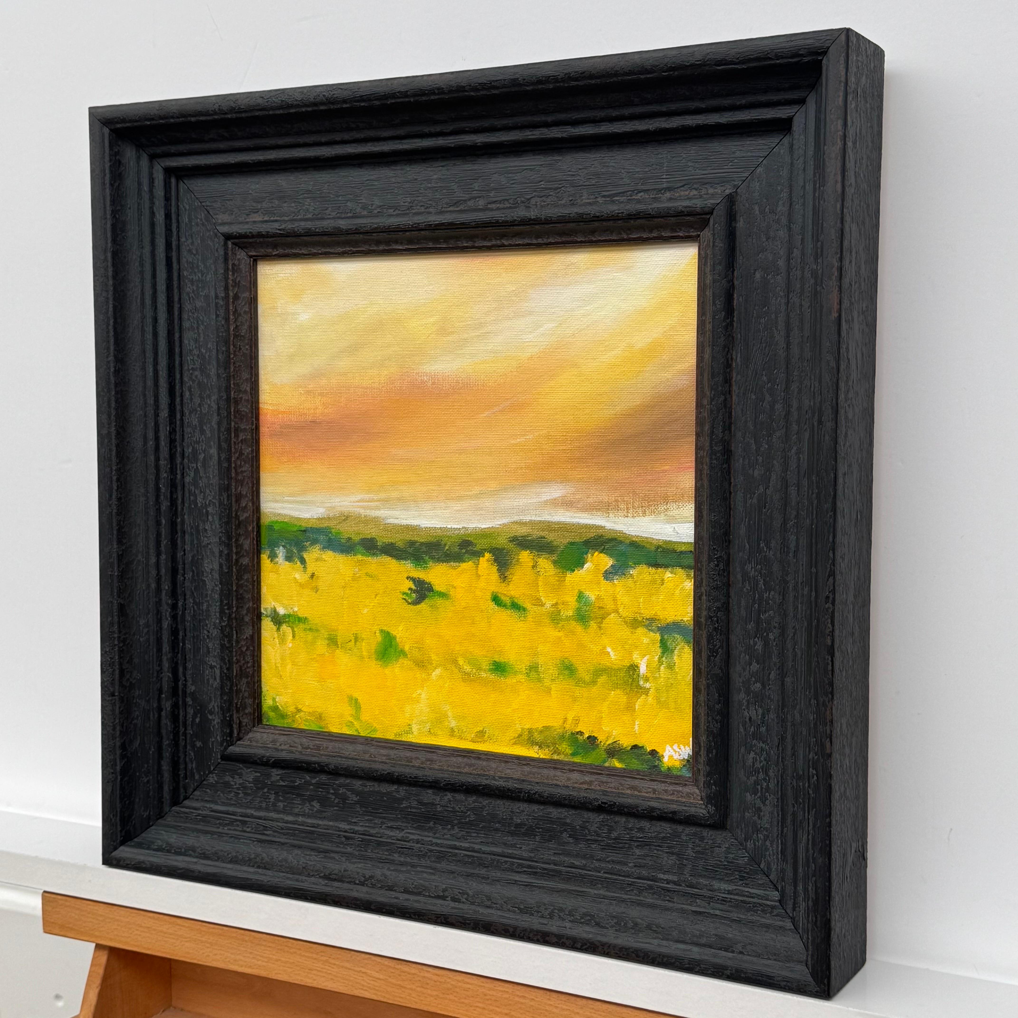 Pequeño lienzo abstracto con campo amarillo y cielo dorado de la artista contemporánea Angela Wakefield

El arte mide 10 x 10 pulgadas
El marco mide 15 x 15 pulgadas

Angela Wakefield - 