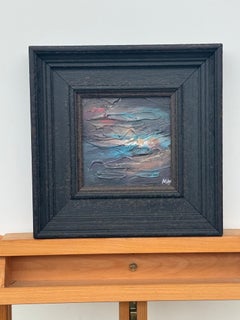 Small Square Abstract Canvas Art Study by Contemporary Artist