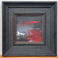 Small Square Abstract Canvas Art Study by Contemporary Artist
