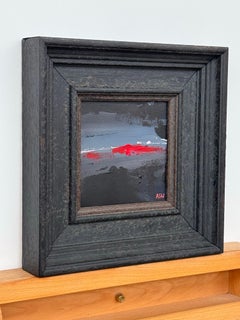 Small Square Abstract Canvas Art Study by Contemporary Artist