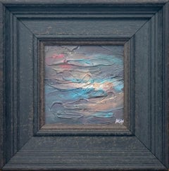 Small Square Abstract Canvas Art Study by Contemporary Artist