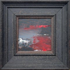 Small Square Abstract Canvas Art Study by Contemporary Artist