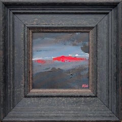 Small Square Abstract Canvas Art Study by Contemporary Artist
