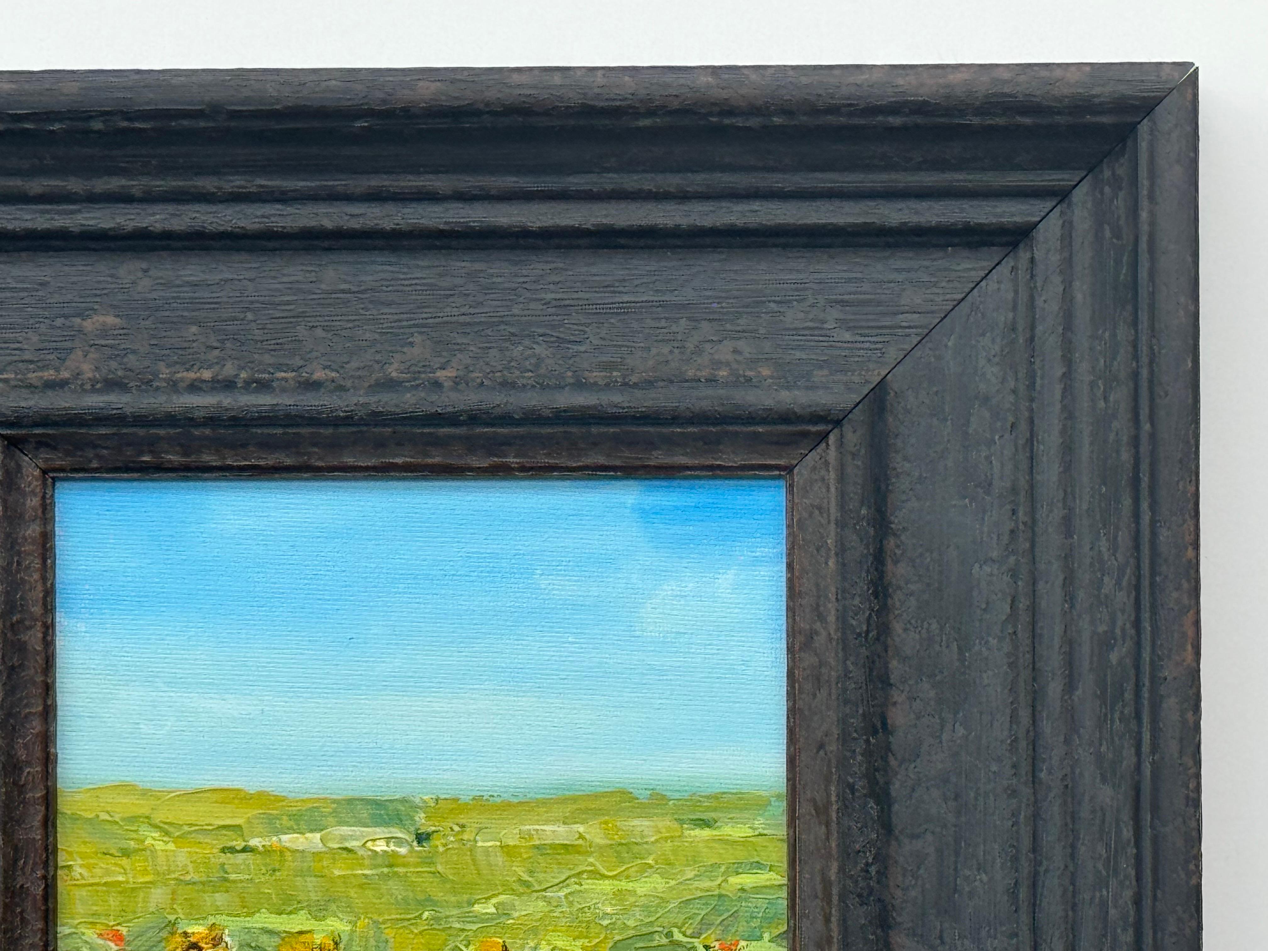 Small Square Abstract Canvas Art Study of Sunflower Field by Contemporary Artist For Sale 2