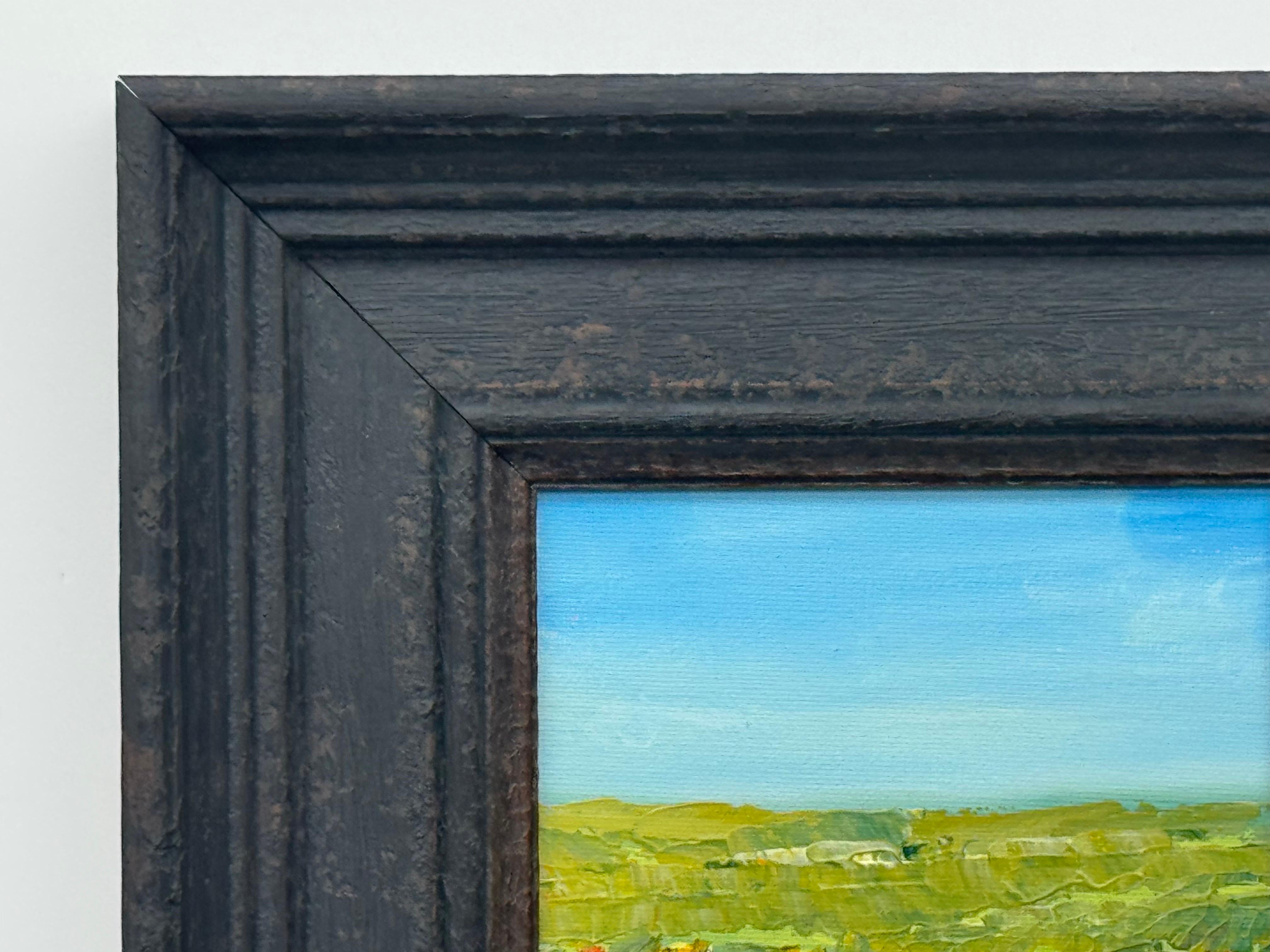 Small Square Abstract Canvas Art Study of Sunflower Field by Contemporary Artist For Sale 5