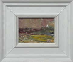 Study using Earthy Colours - Miniature Abstract Landscape Art by British Artist