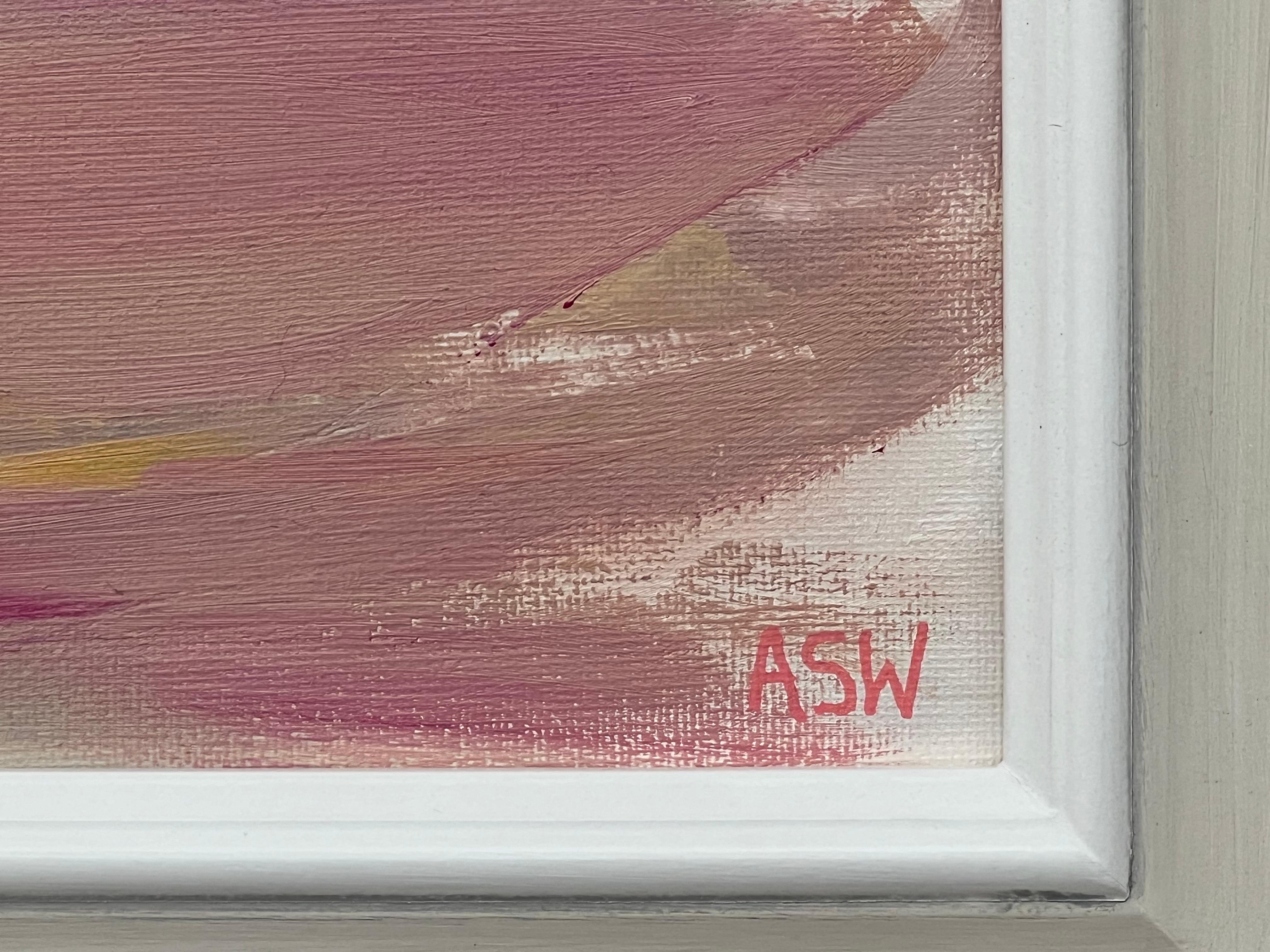 Sunlit Horizon - Abstract Sea Landscape using earthy tones by British Artist For Sale 6