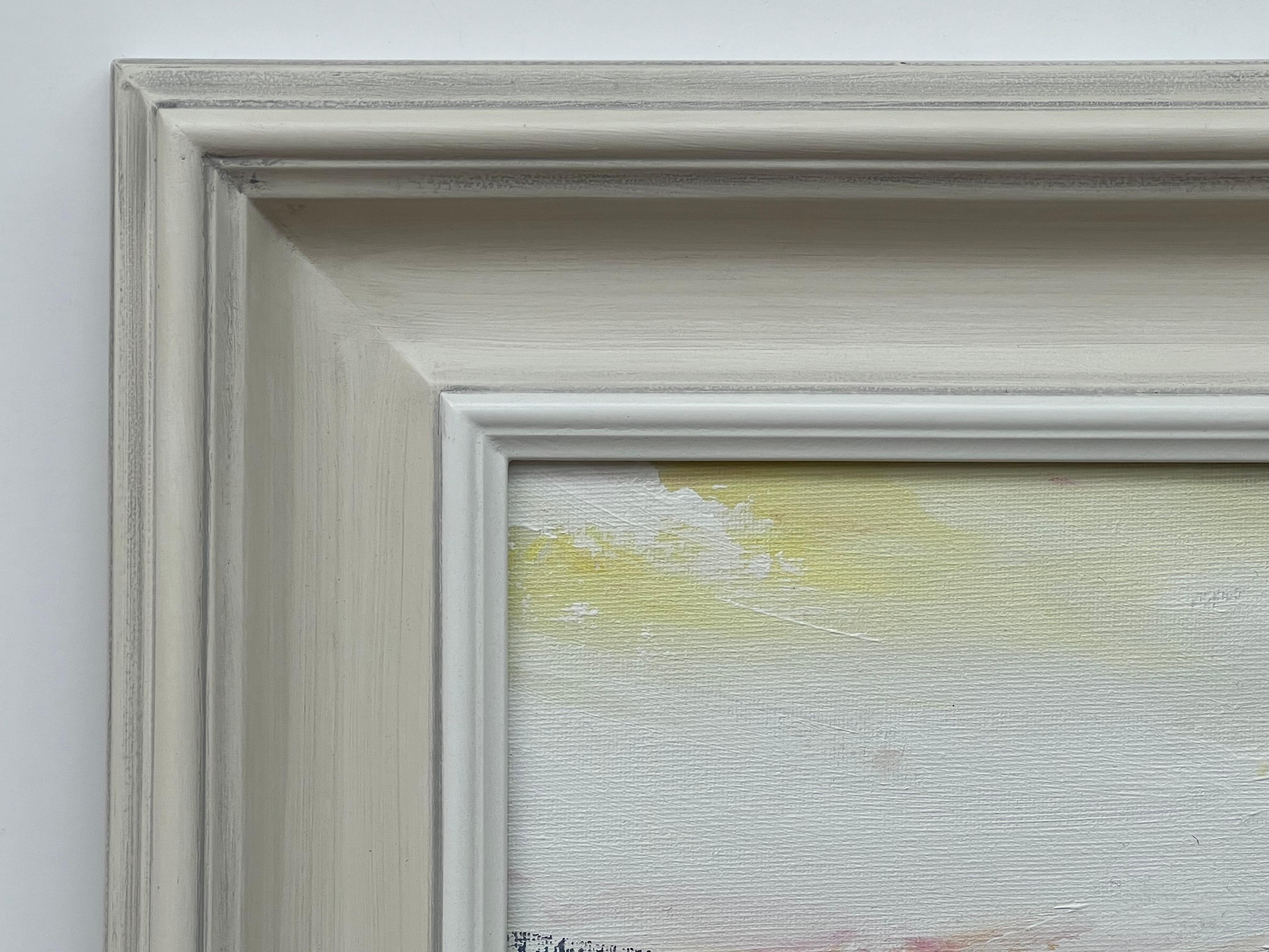 Sunlit Horizon - Abstract Sea Landscape using earthy tones by British Artist For Sale 2