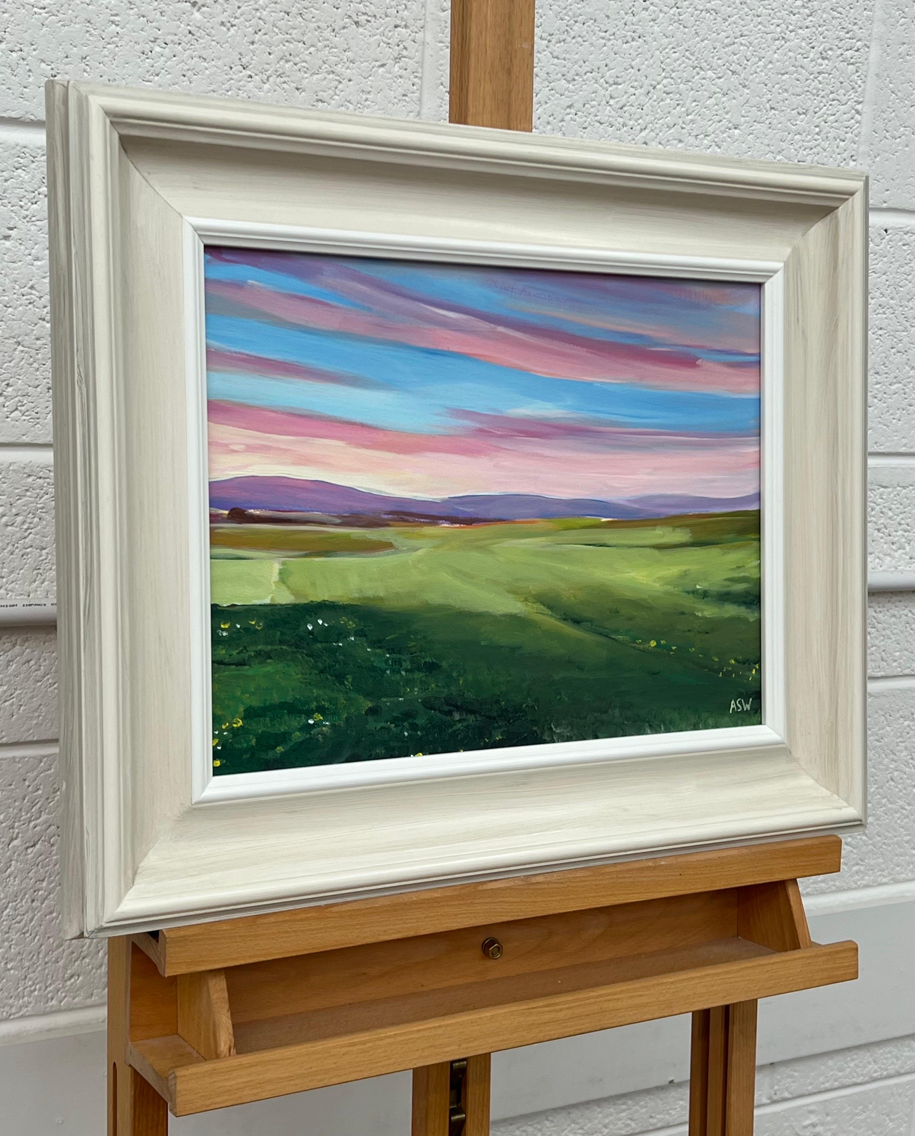 Sunset at Brora Golf Course in the Scottish Highlands by Contemporary Artist For Sale 4