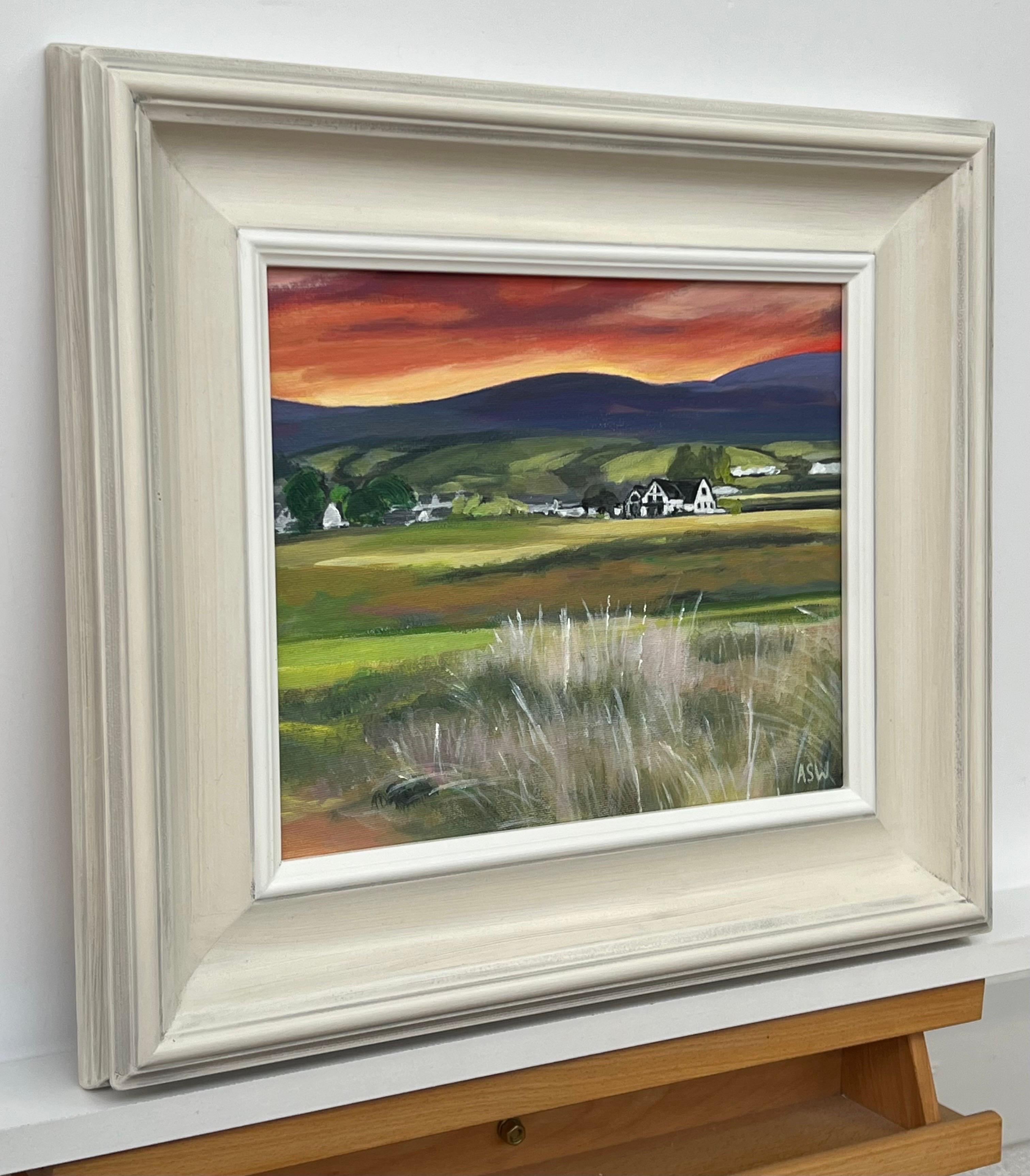 Sonnenuntergang auf dem Golfplatz von Brora in den schottischen Highlands von Contemporary Artist im Angebot 4