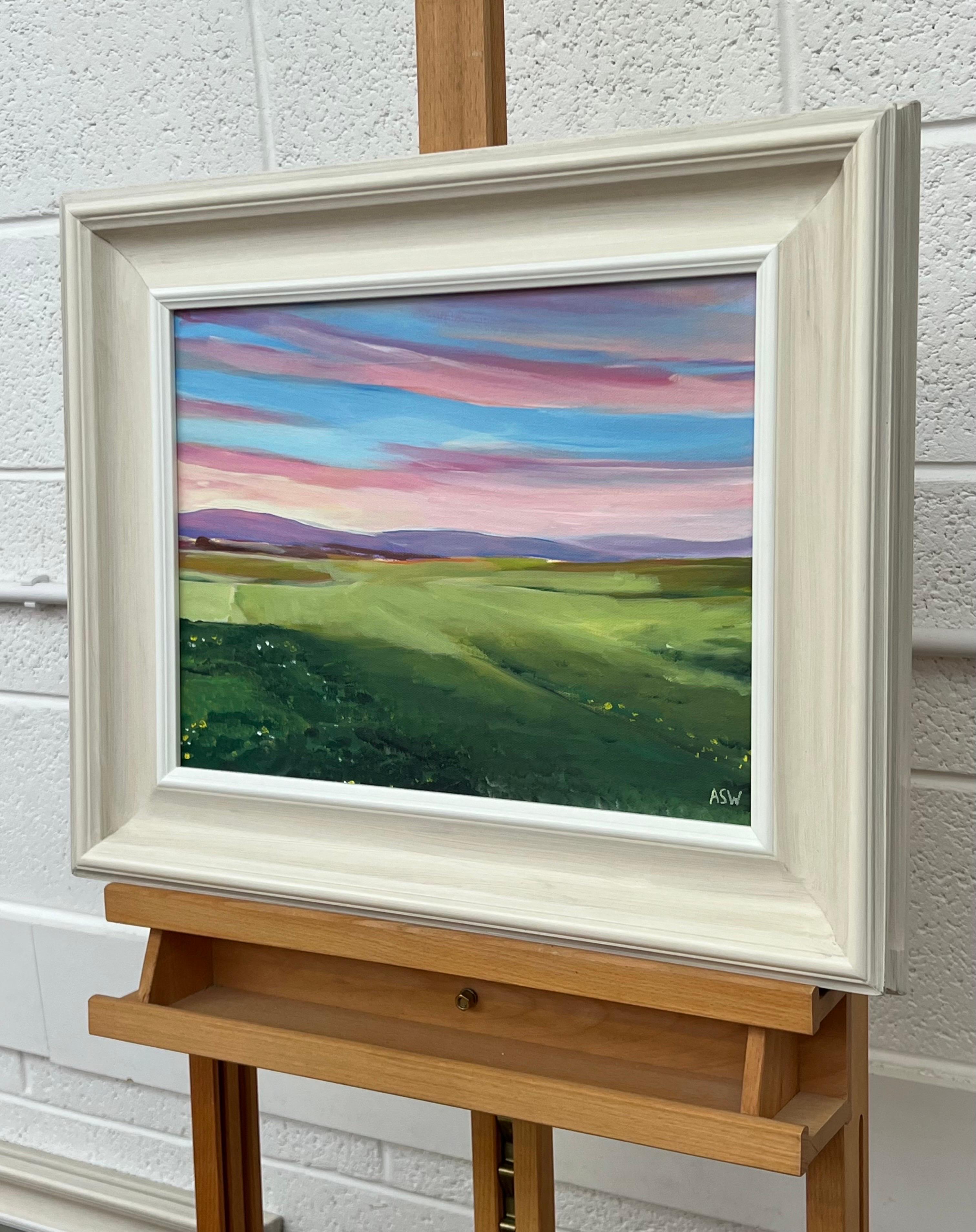 Sunset at Brora Golf Course in the Scottish Highlands by Contemporary Artist For Sale 6