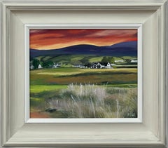 Sonnenuntergang auf dem Golfplatz von Brora in den schottischen Highlands von Contemporary Artist