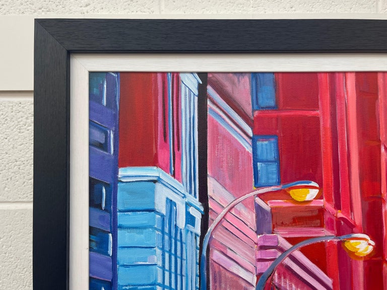 Sunset at Washington Avenue Historic District by Contemporary British Artist For Sale 8