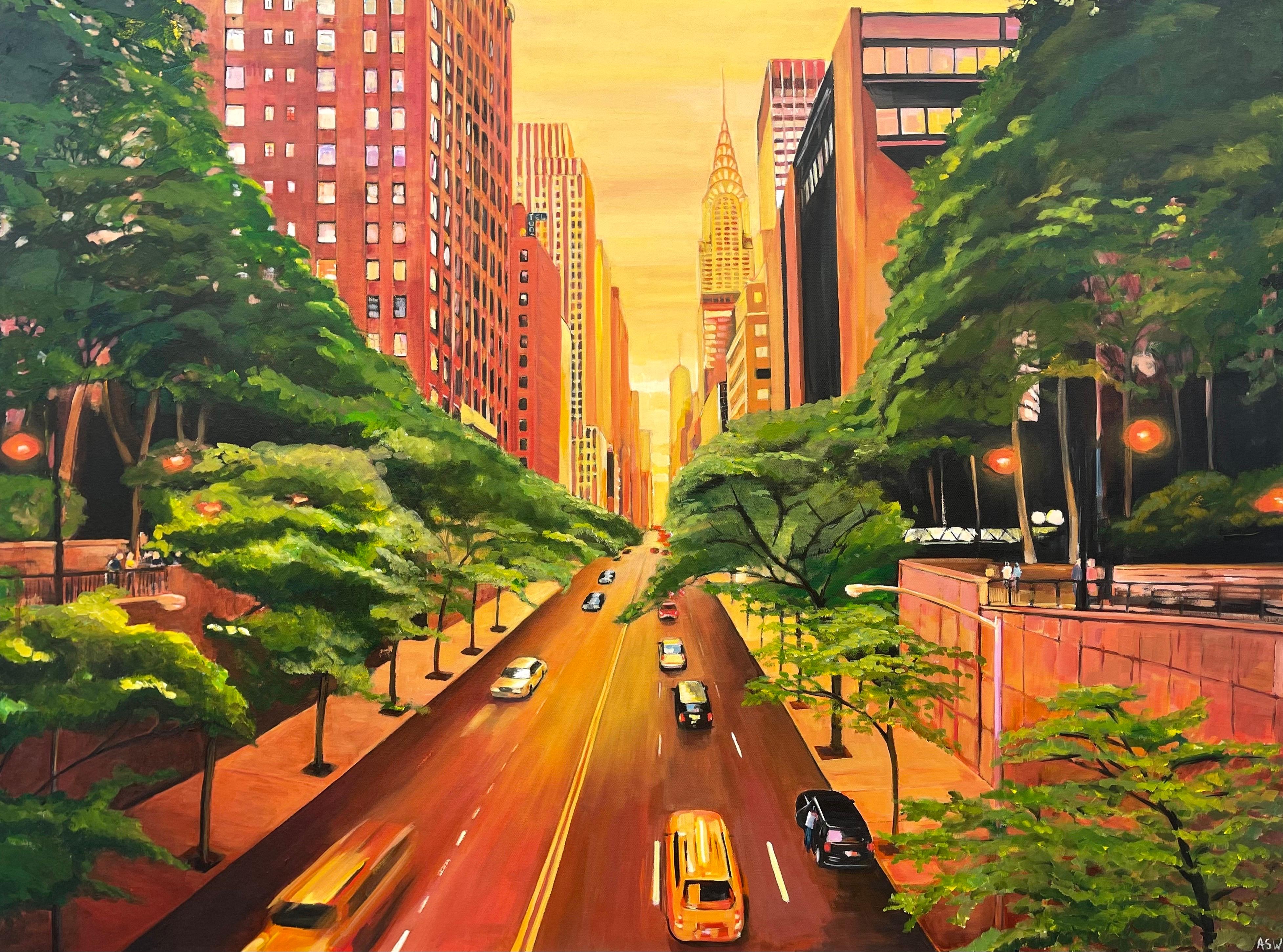 The Chrysler Building 42nd Street New York City by Contemporary British Artist For Sale 2