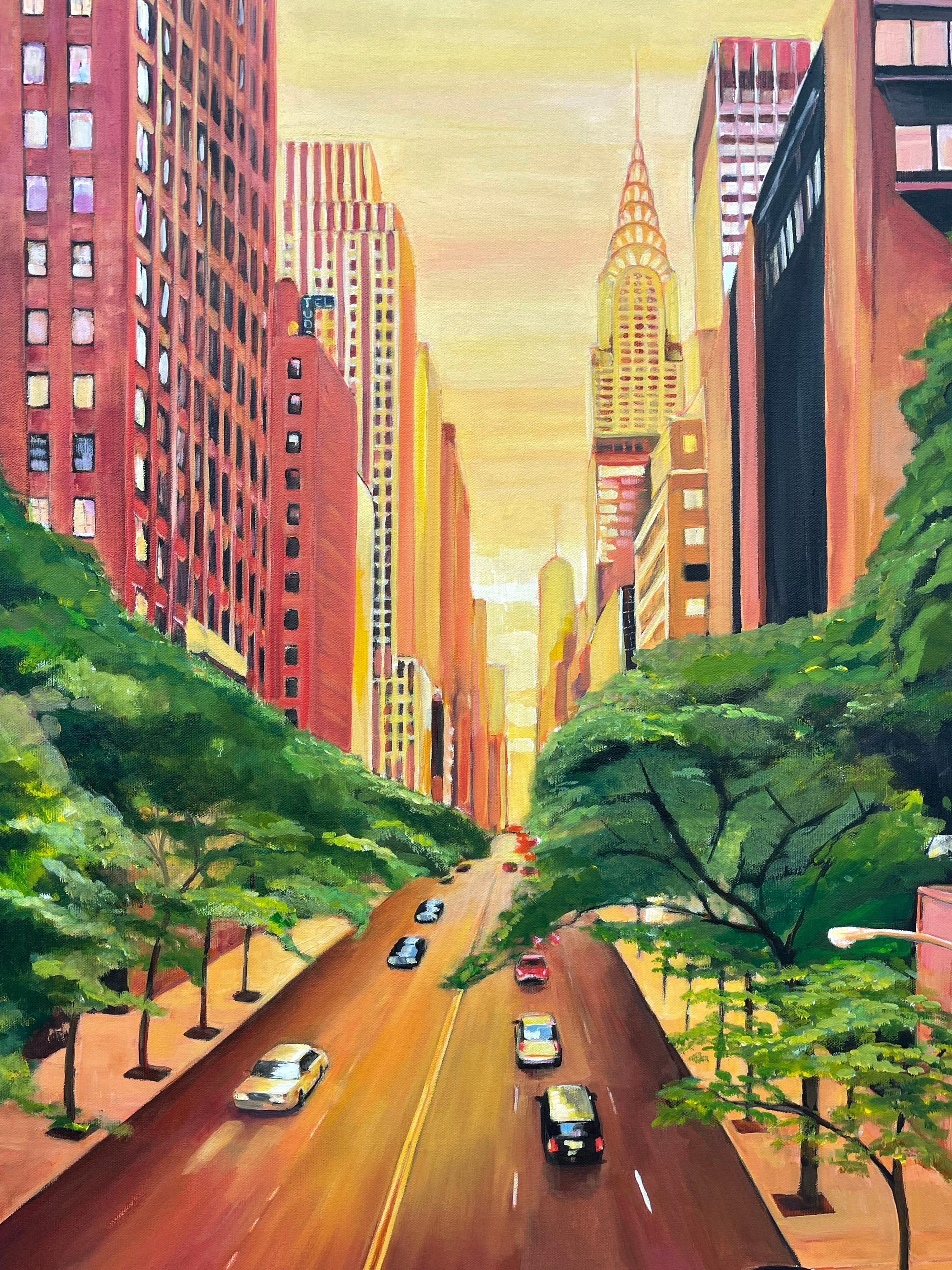The Chrysler Building 42nd Street New York City by Contemporary British Artist For Sale 5
