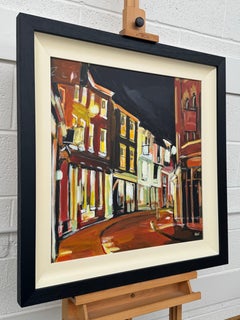 The Shambles in York City England Medieval Street Framed, Acrylic on Board, 2007