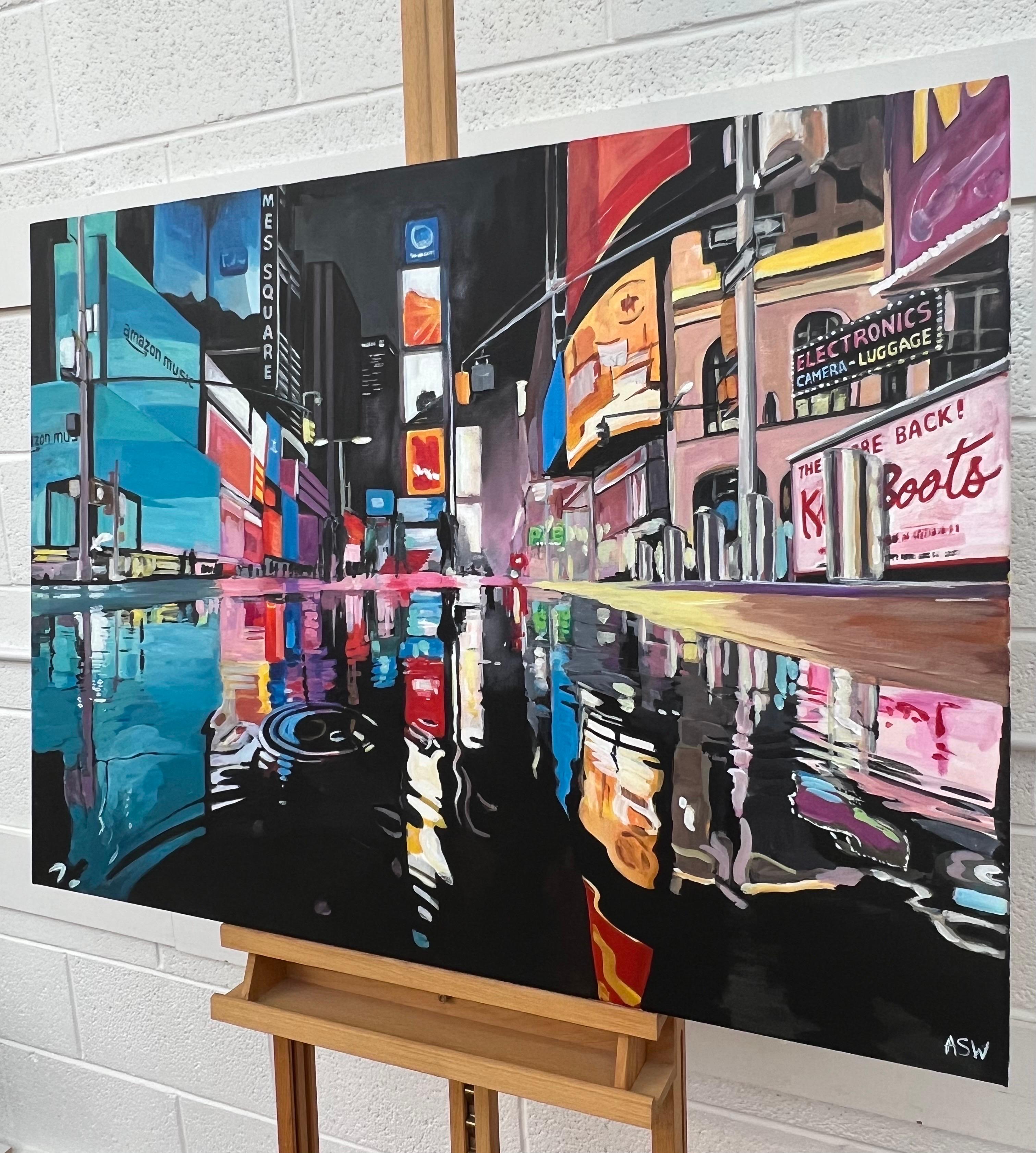 city reflection painting