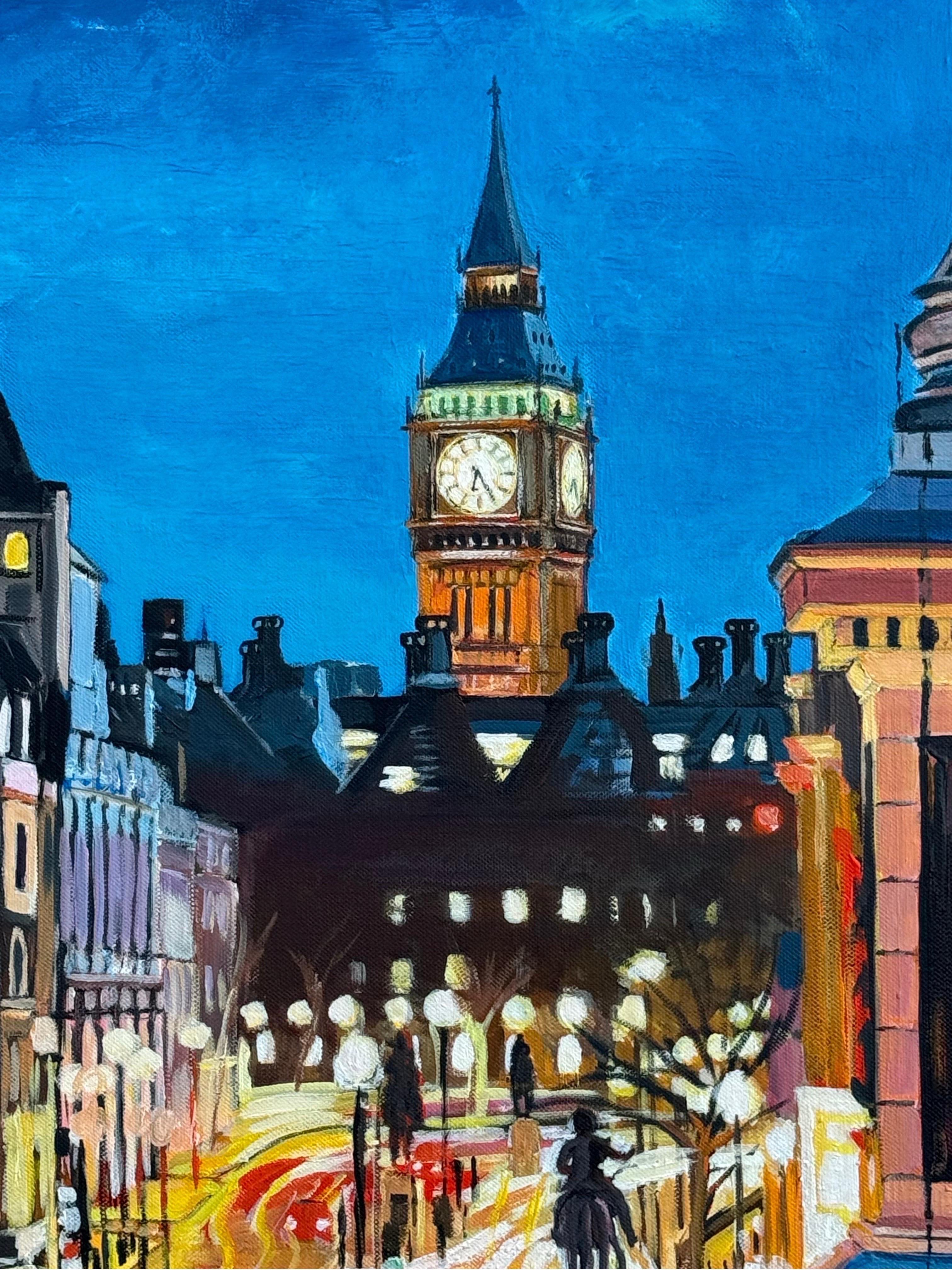 Trafalgar Square Big Ben Westminster London, England, von British Cityscape Artist im Angebot 8