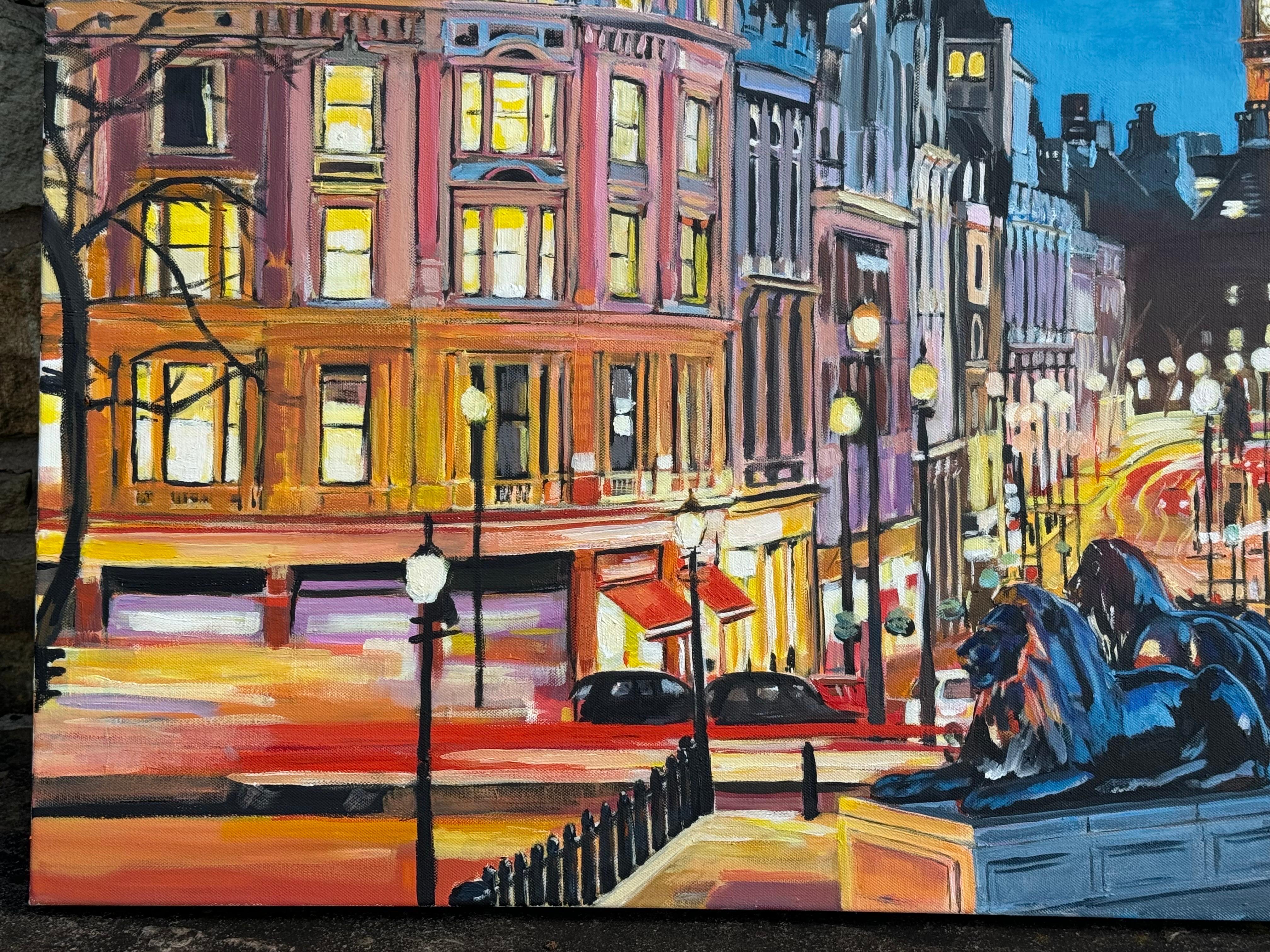 Trafalgar Square Big Ben Westminster London, England, von British Cityscape Artist im Angebot 2