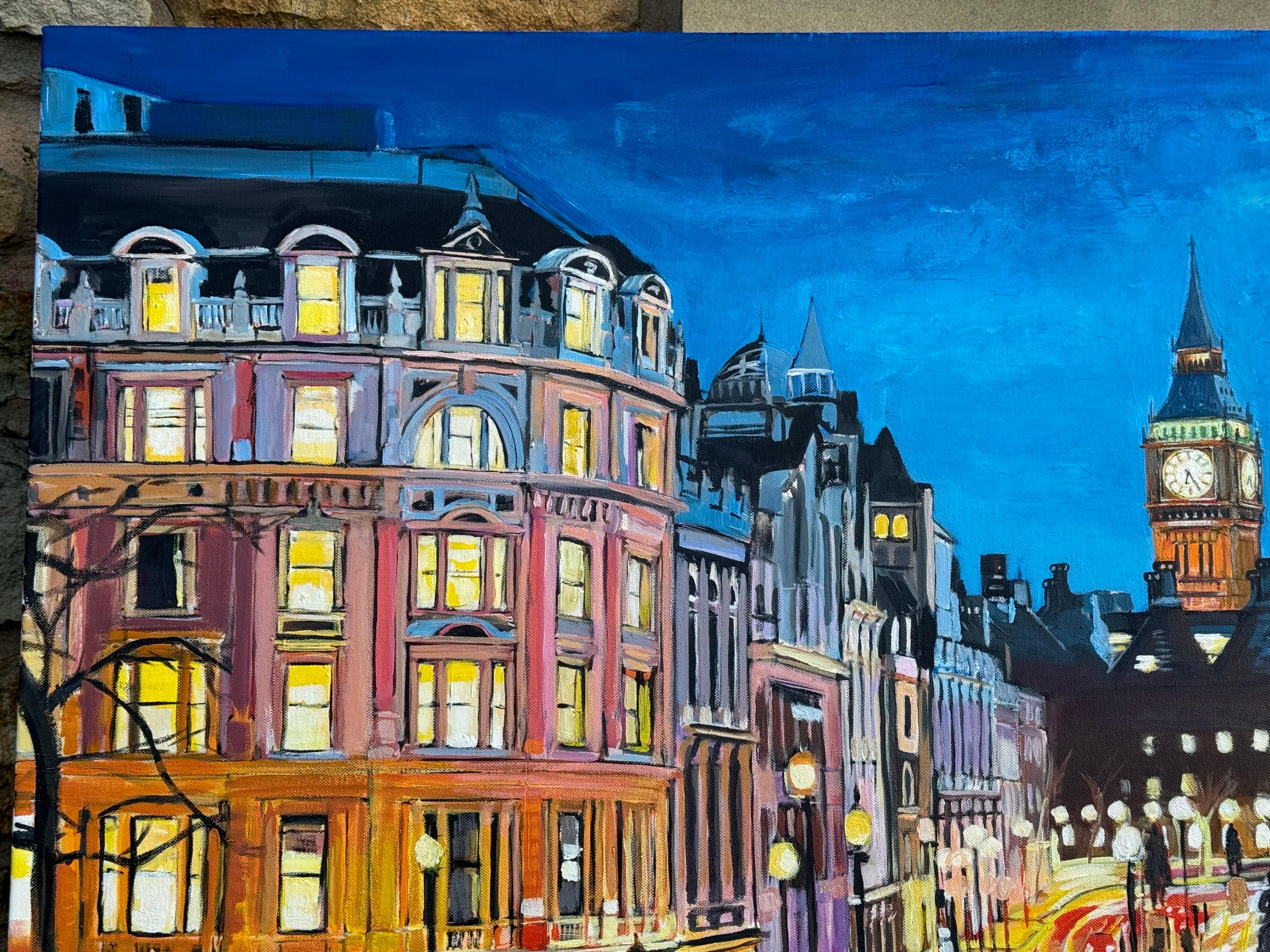 Trafalgar Square Big Ben Westminster London, England, von British Cityscape Artist im Angebot 3