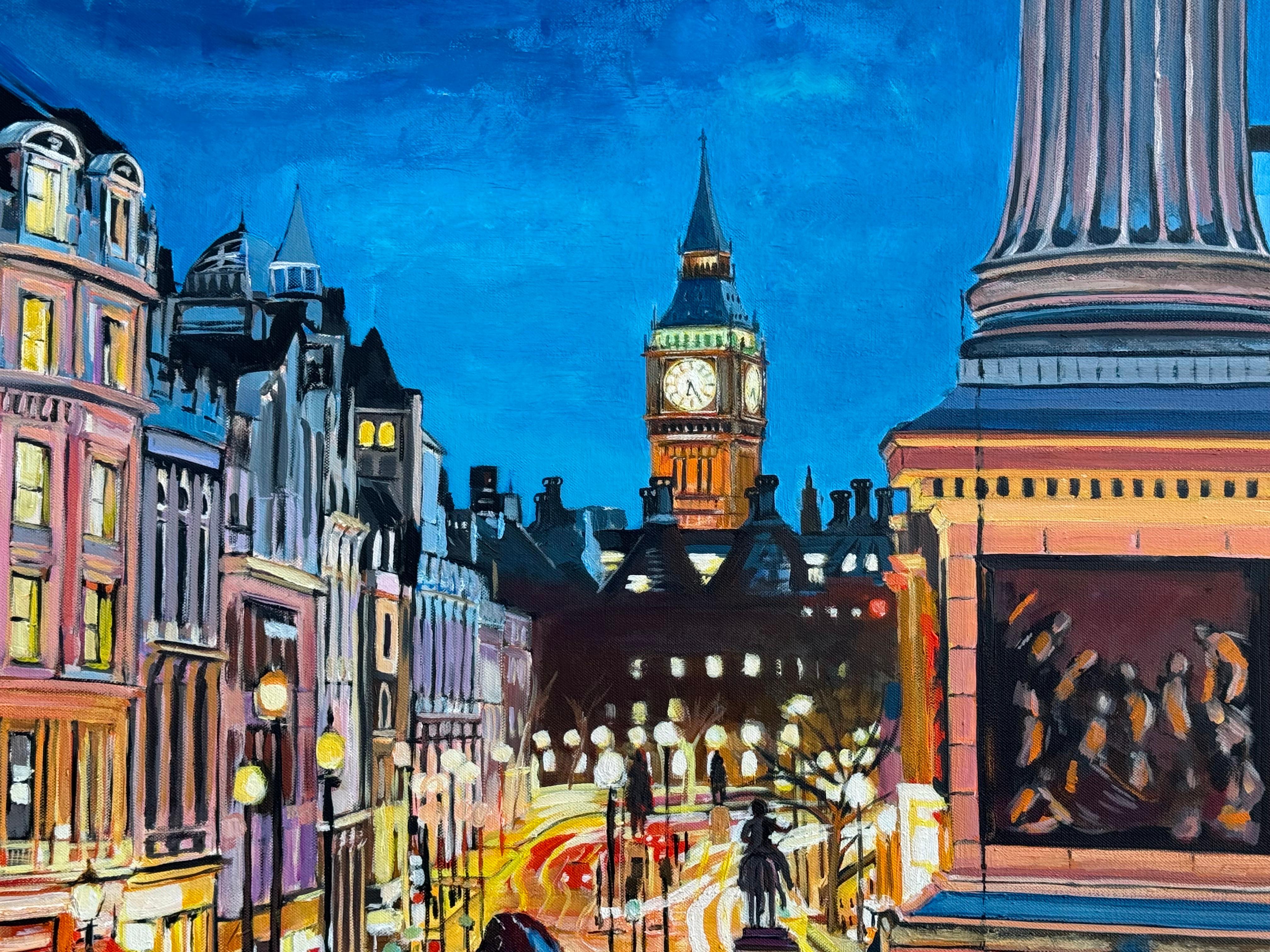 Trafalgar Square Big Ben Westminster London, England, von British Cityscape Artist im Angebot 4
