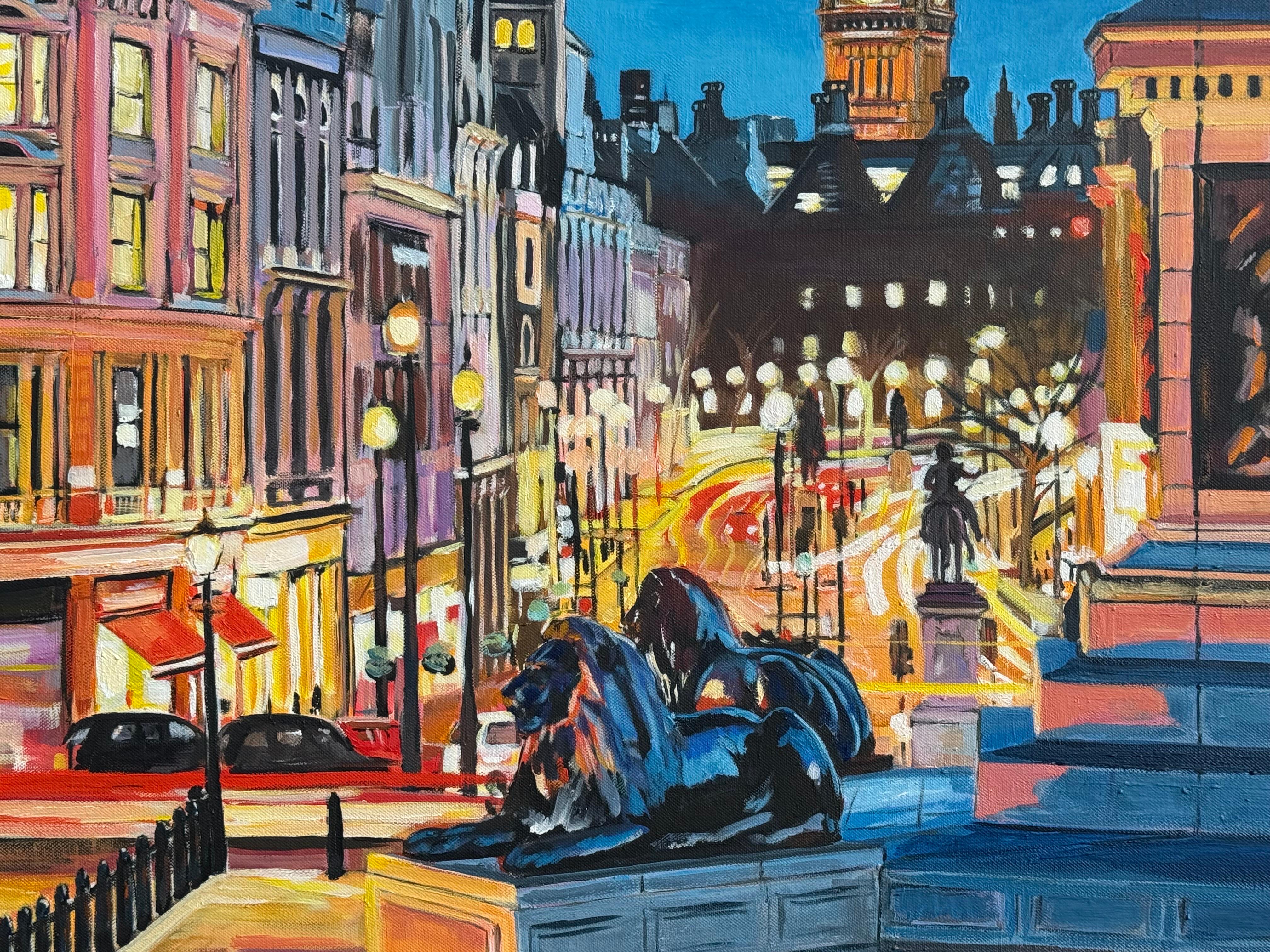 Trafalgar Square Big Ben Westminster London, England, von British Cityscape Artist im Angebot 5
