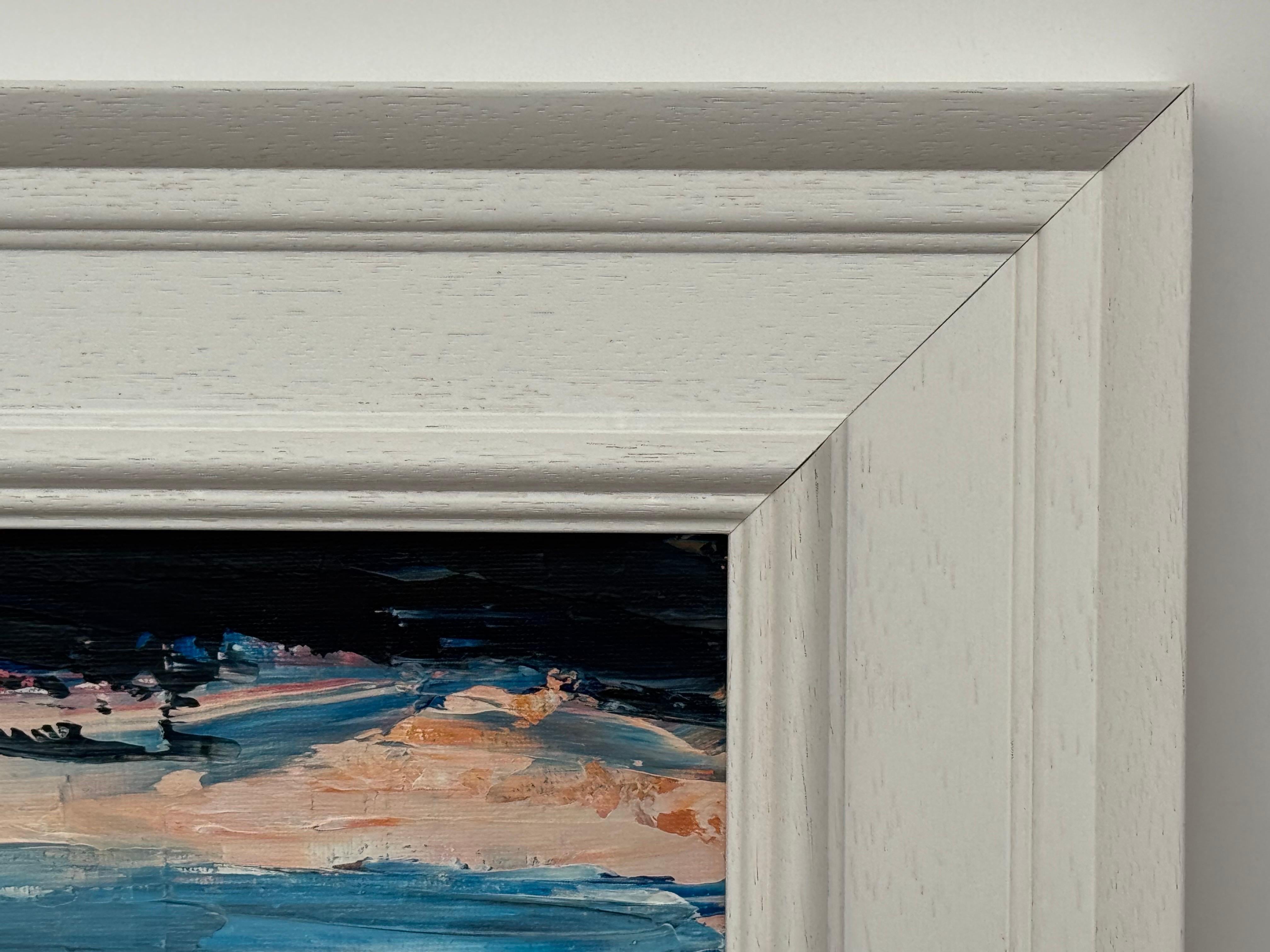 Reflejos crepusculares Miniatura Paisaje Abstracto Estudio de Arte Artista Contemporáneo en venta 6