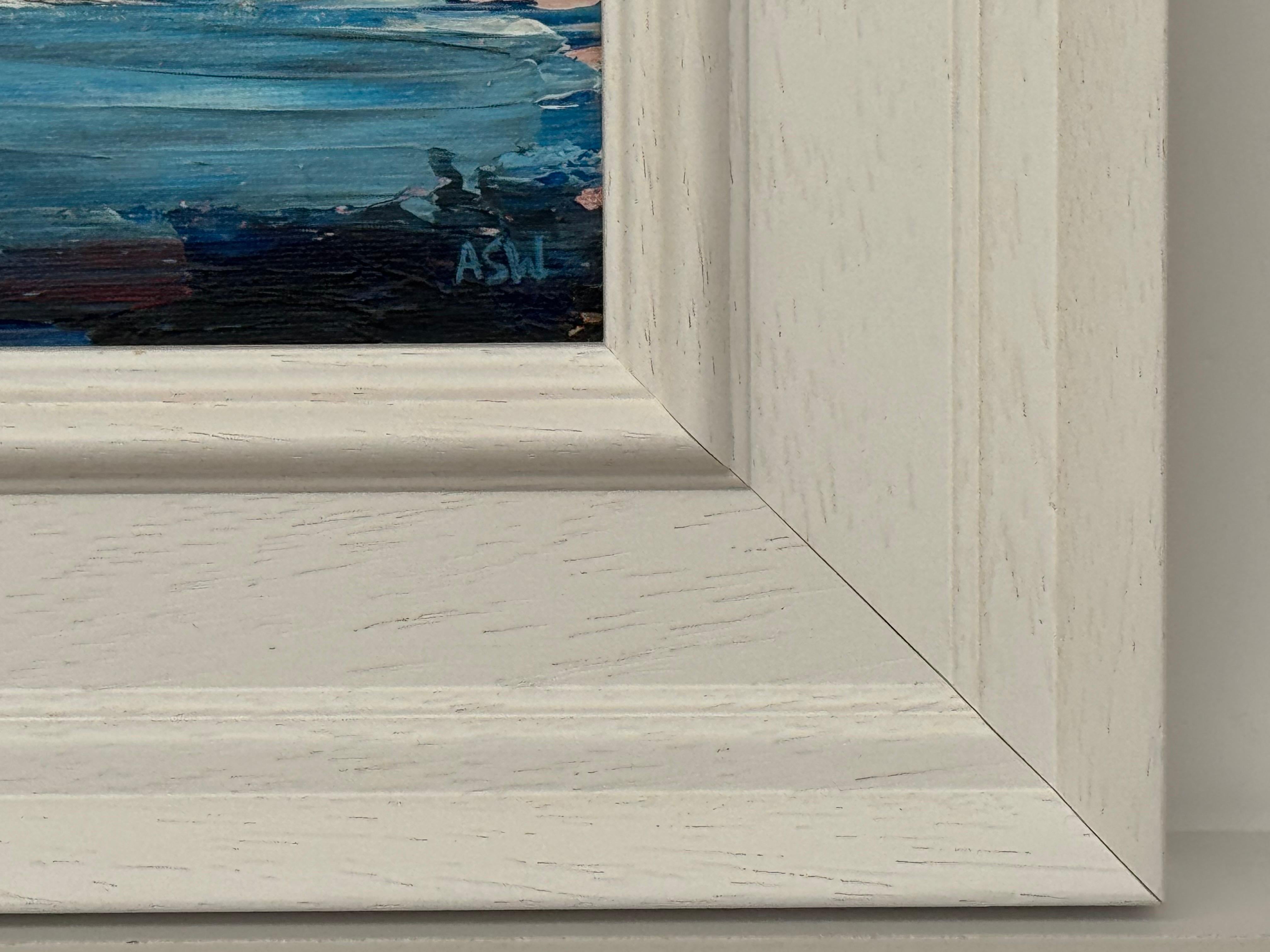 Reflejos crepusculares Miniatura Paisaje Abstracto Estudio de Arte Artista Contemporáneo en venta 1