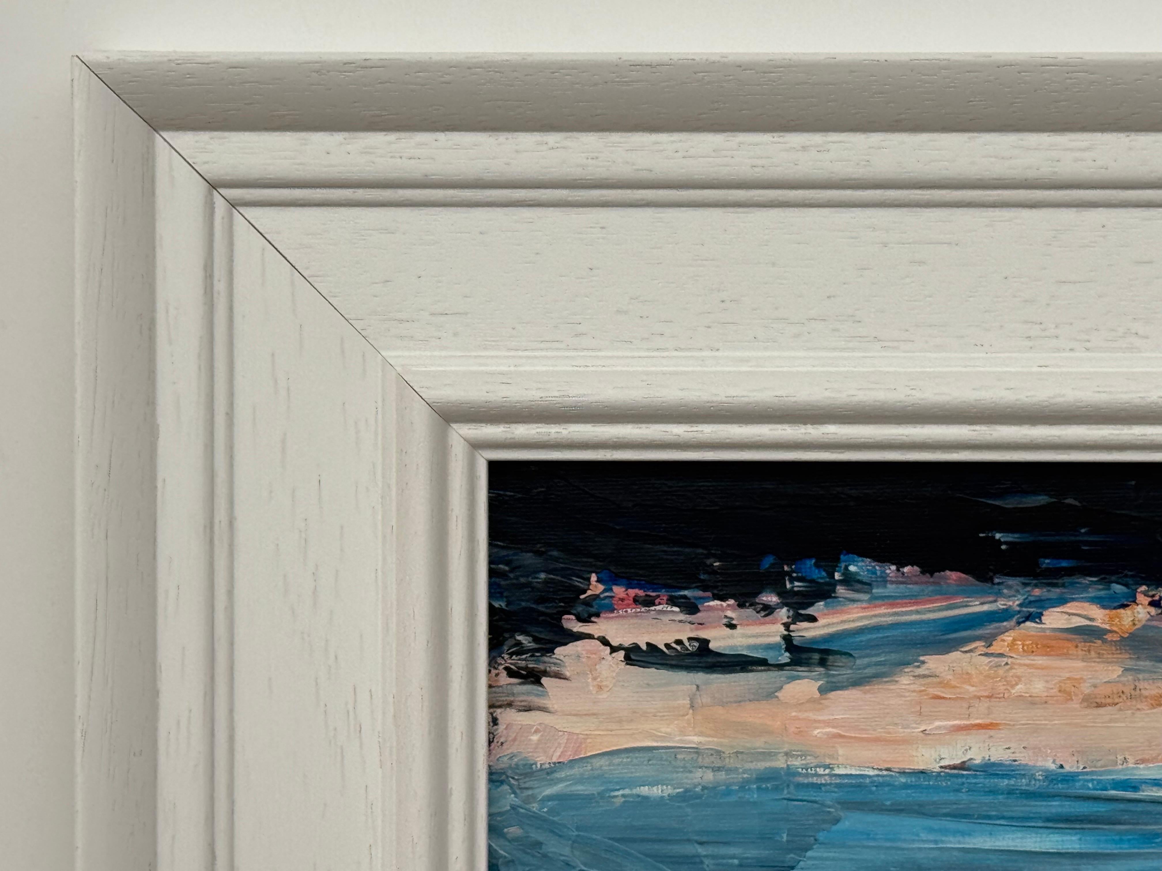 Reflejos crepusculares Miniatura Paisaje Abstracto Estudio de Arte Artista Contemporáneo en venta 5