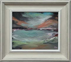Twilight Serenity - Atmospheric Abstract Sea Landscape by British Artist