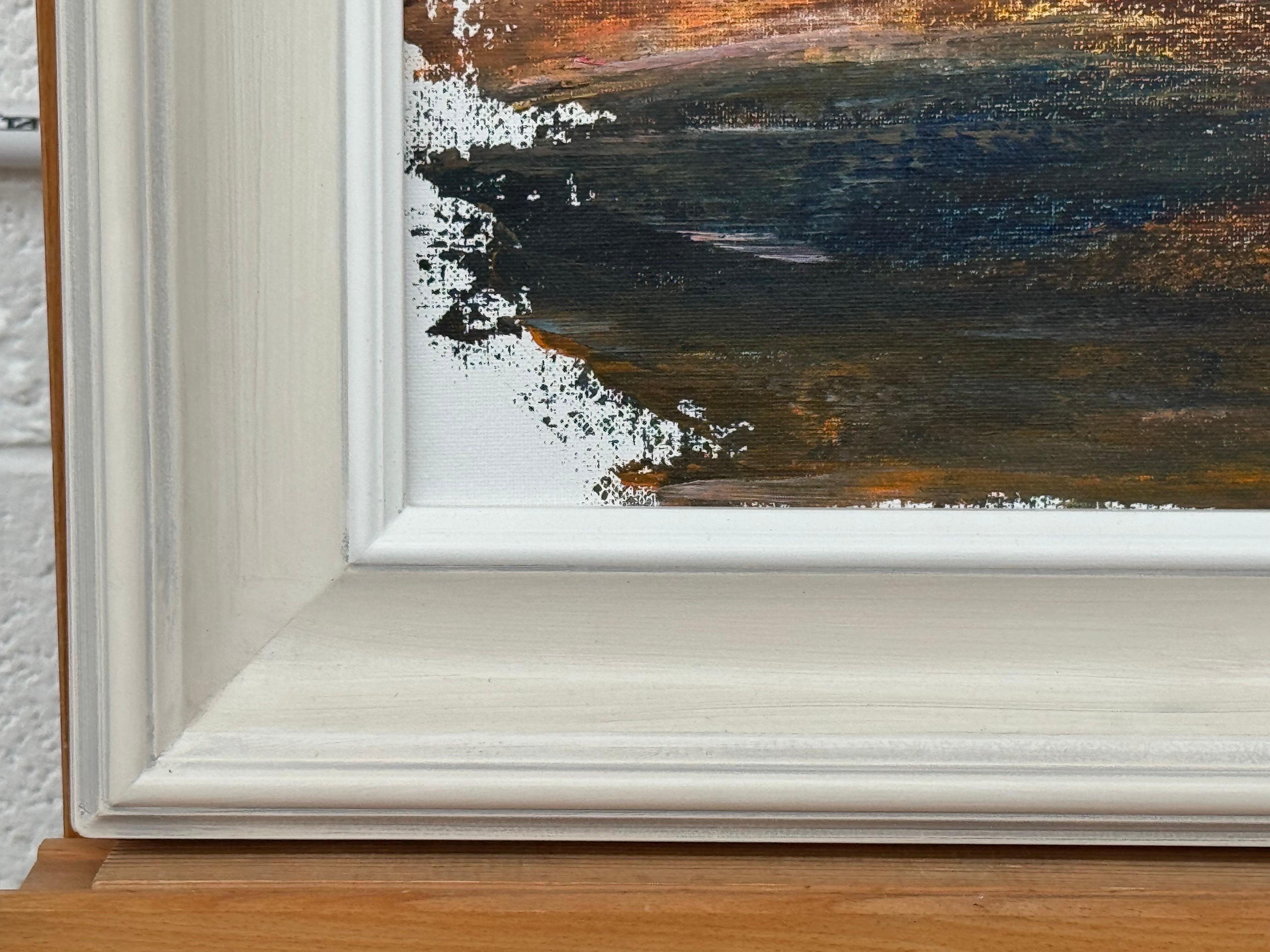 Unique Original Abstract Landscape Study with Orange Black & Exposed Canvas by Contemporary British Artist, Angela Wakefield.

Art measures 12 x 10 inches
Frame measure 18 x 16 inches

“Abstract Sunset Horizon” is a striking original abstract