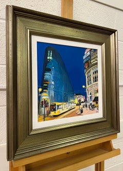 Urbis at Night in Manchester City by Contemporary British Urban Landscape Artist