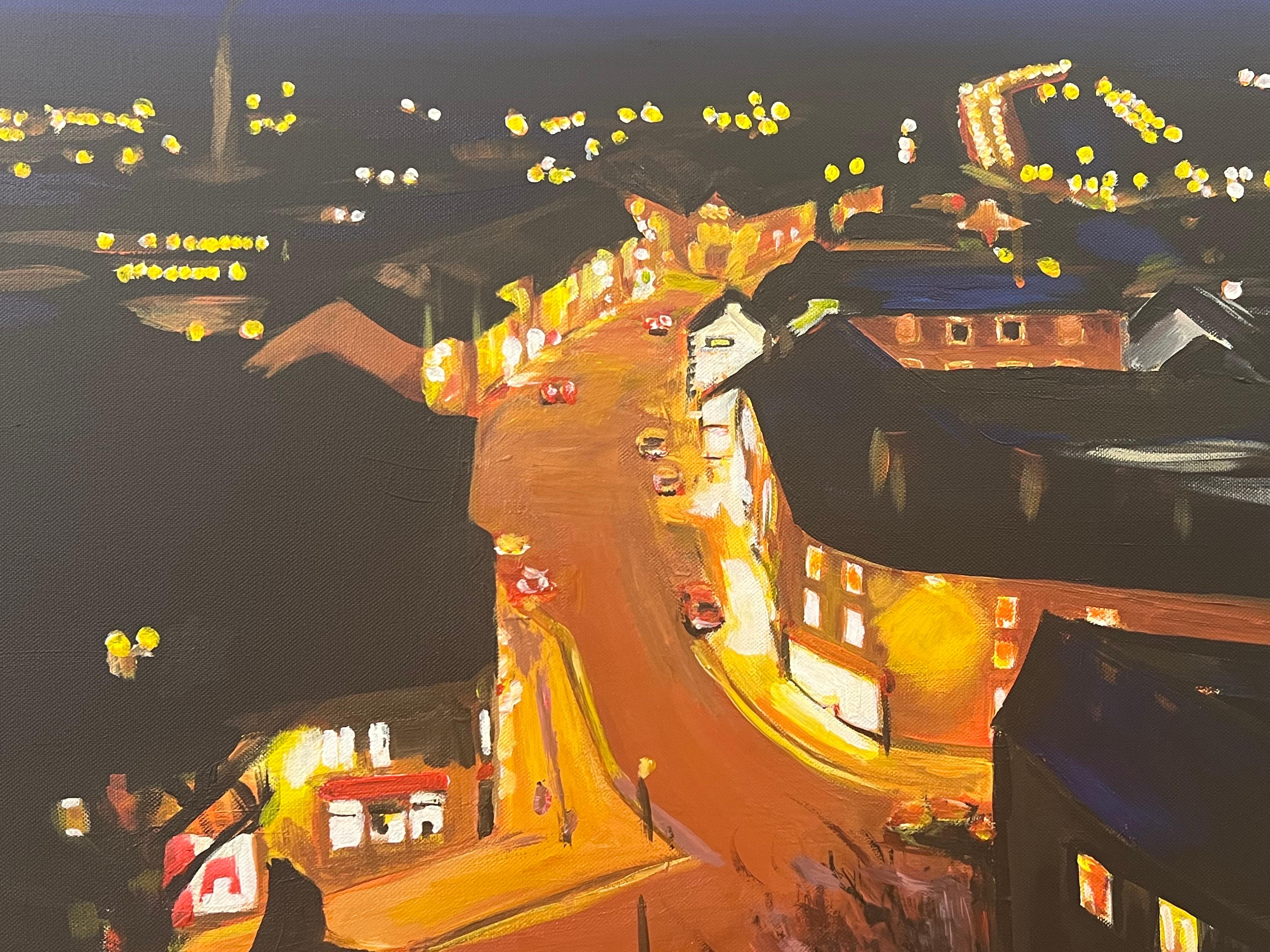Vista desde el Castillo de Clitheroe en el Valle de Ribble de Lancashire por Artista Británico en venta 6