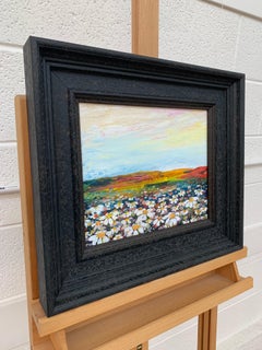 Englisches Landschaftsgemälde mit Gänseblümchenblumen von zeitgenössischem Künstler