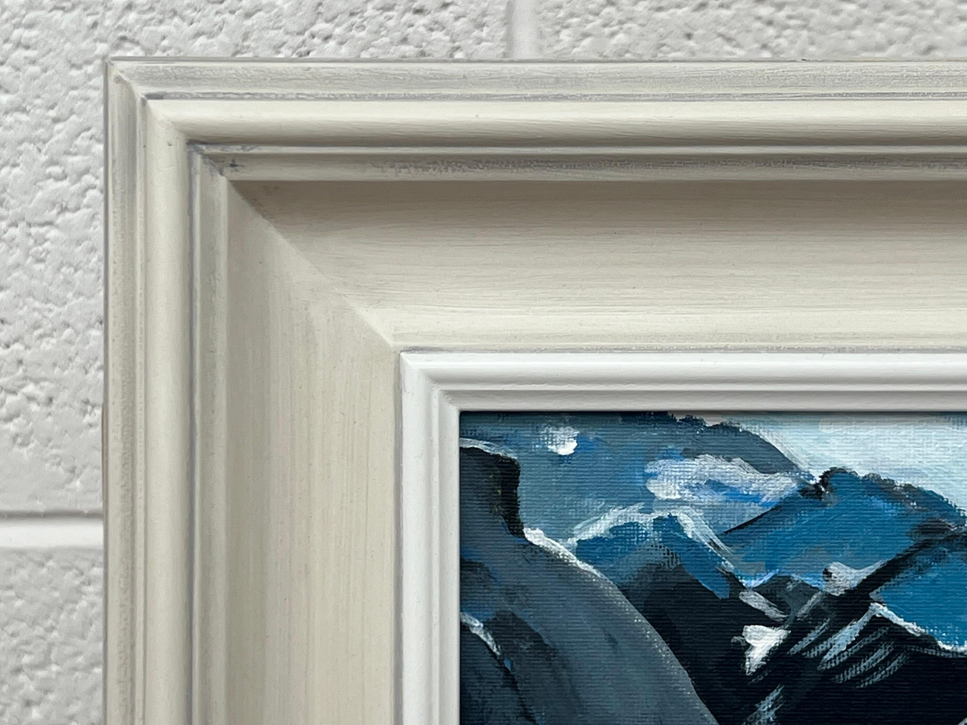 Paisaje montañoso nevado de Zúrich, Suiza, pintado por un artista británico en venta 2