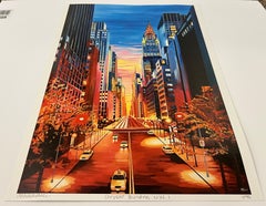 Druck in limitierter Auflage des Chrysler Building New York City NYC des britischen Künstlers