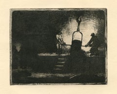 "Coin de fonderie" original etching