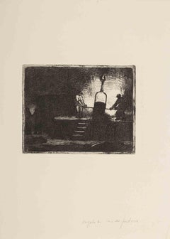 Two Etchings by A. Delasalle - Mid-20th Century