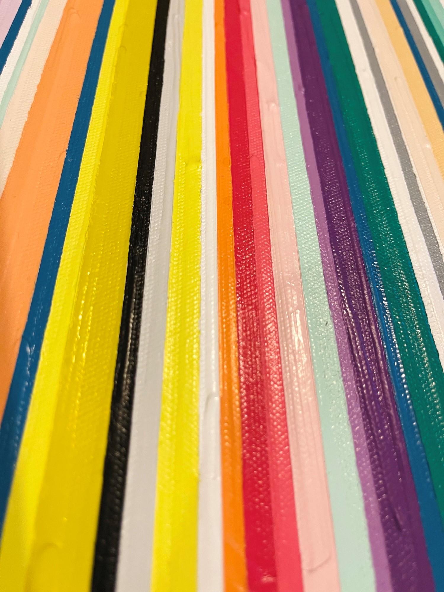Streifen
BITTE sehen Sie sich die Textur genau an
Der Versandpreis kann sich je nach Standort ändern

Erklärung des Künstlers:
Die Malerei ist ein starkes Medium, um meine Gefühle auszudrücken. Durch meine Kunst bin ich in der Lage zu fliehen, zu