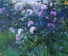 Impressionistische Blumenlandschaft „Rosales 5“, Impressionismus