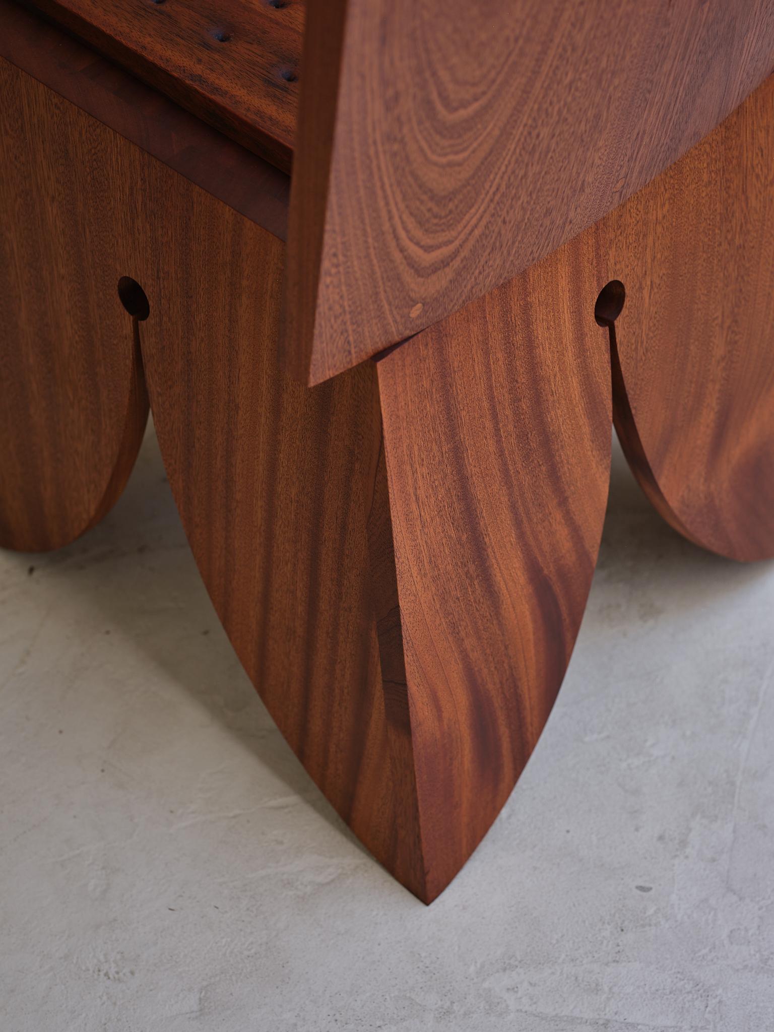 Americano Sedia Angeles in Wood Wood e tappezzeria di Asher Gillman in vendita