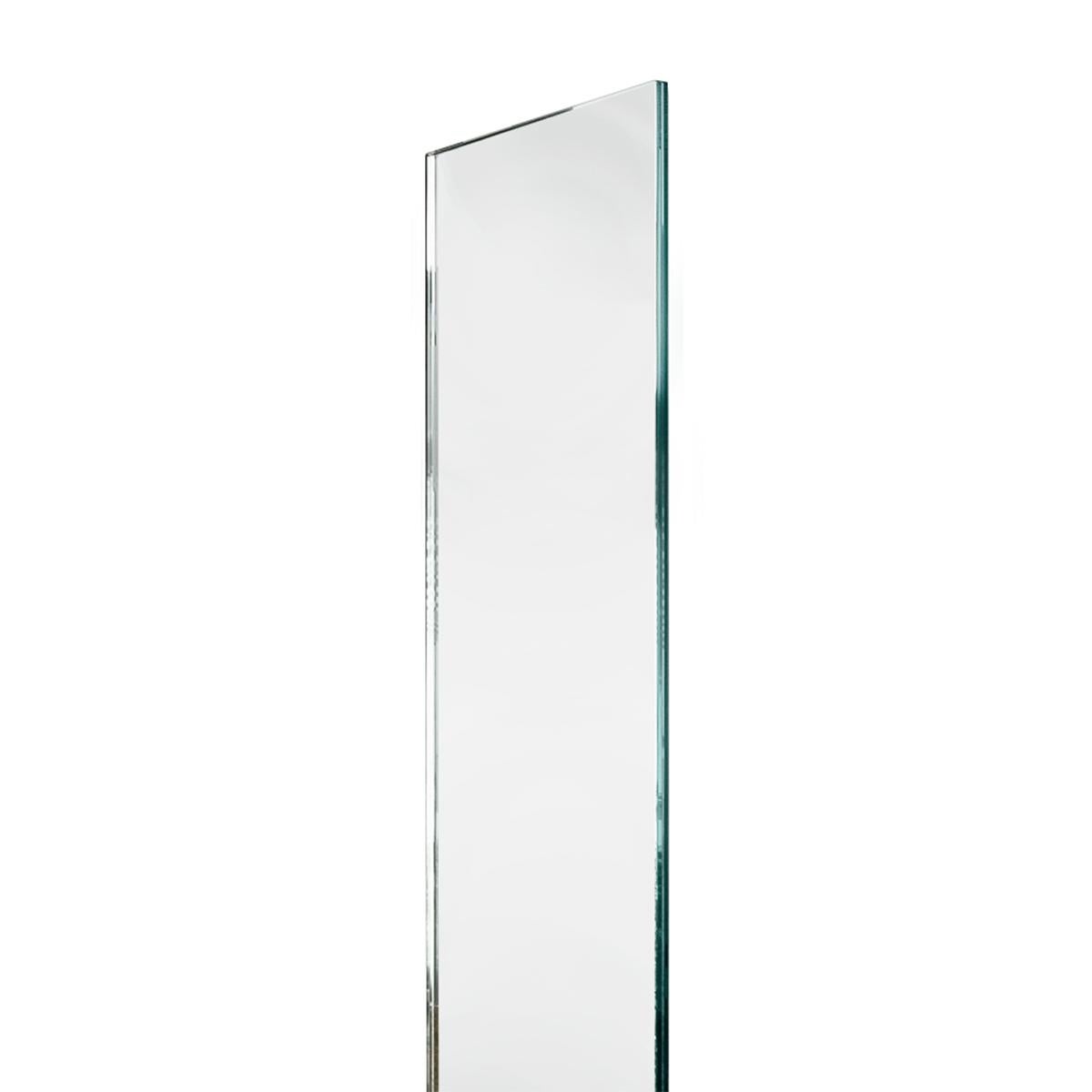 Mirror Angeles all in glass with double
sided mirror glass. On swivel base.