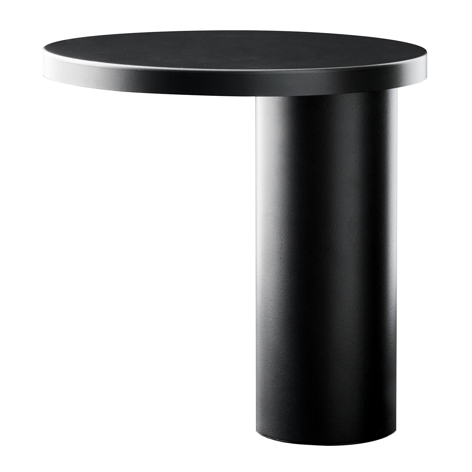 Mid-Century Modern Angeletti & Ruzza Table Lamp 'Cylinda' Black by Oluce For Sale