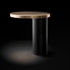 Angeletti & Ruzza Tischleuchte 'Cylinda' Metall Schwarz und Satin Gold von Oluce