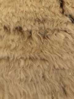 Angelfire Cream and Chocolate Abstract Grid Hand-Knotted Wool Rug