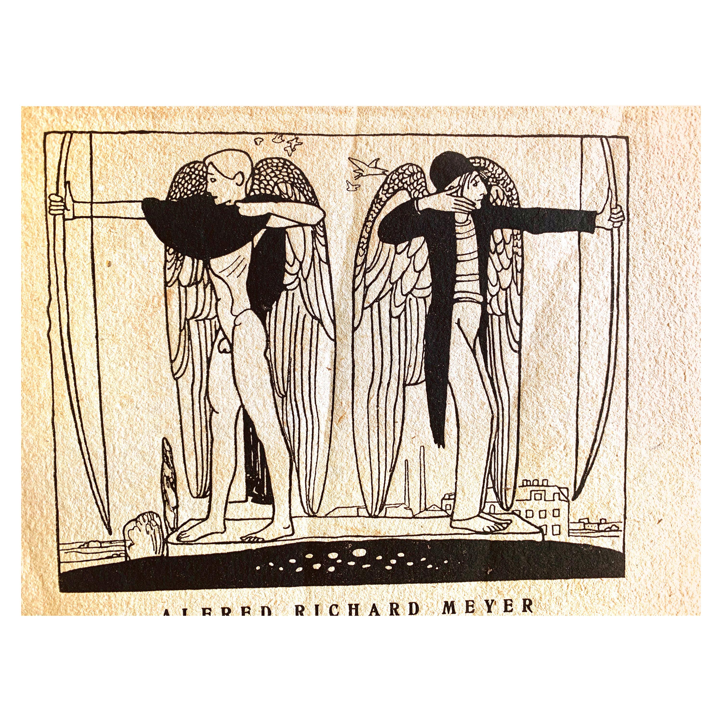 Livre de poésie « Angelic Archers » avec couverture masculine nue d'illustration de Scheibe