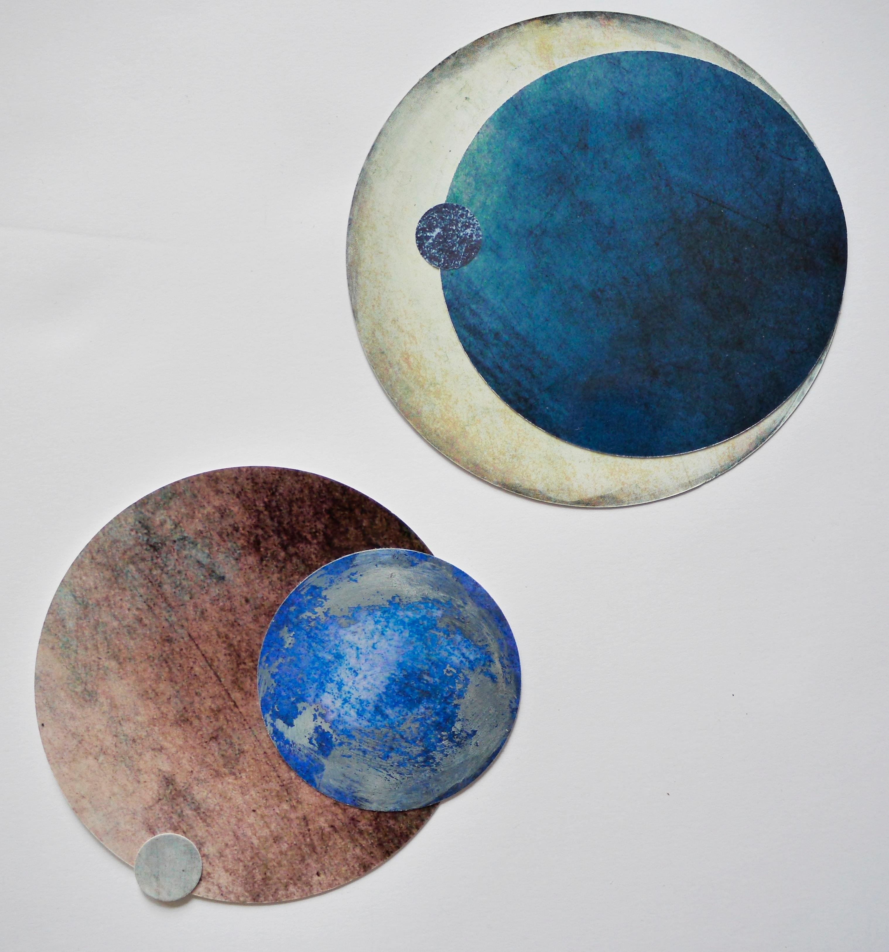 Cosmos #8 - Art Deco Mixed Media Art by Angelica Bergamini